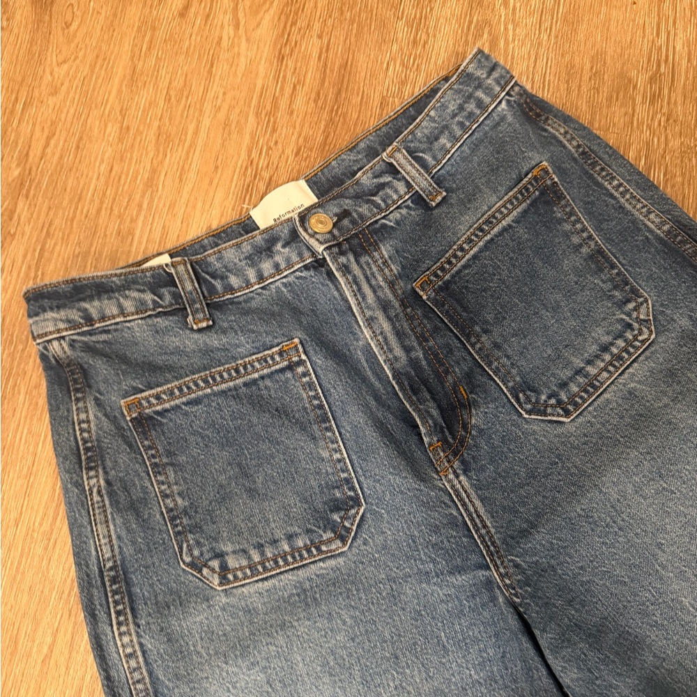Reformation Alyssa High Rise Wide Leg Long Jeans, Size 29 - Picture 11 of 12